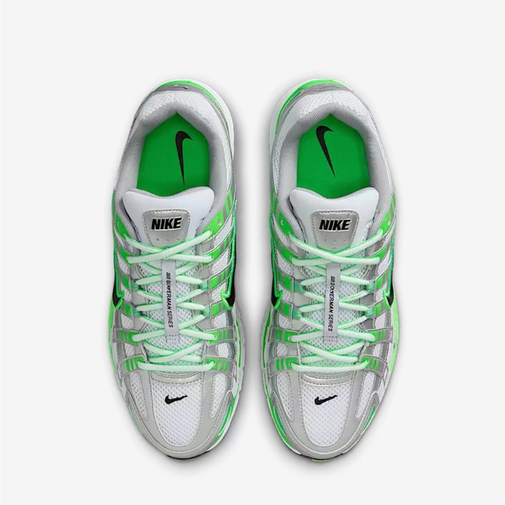 Nike White and Neon Green Athletic Shoes